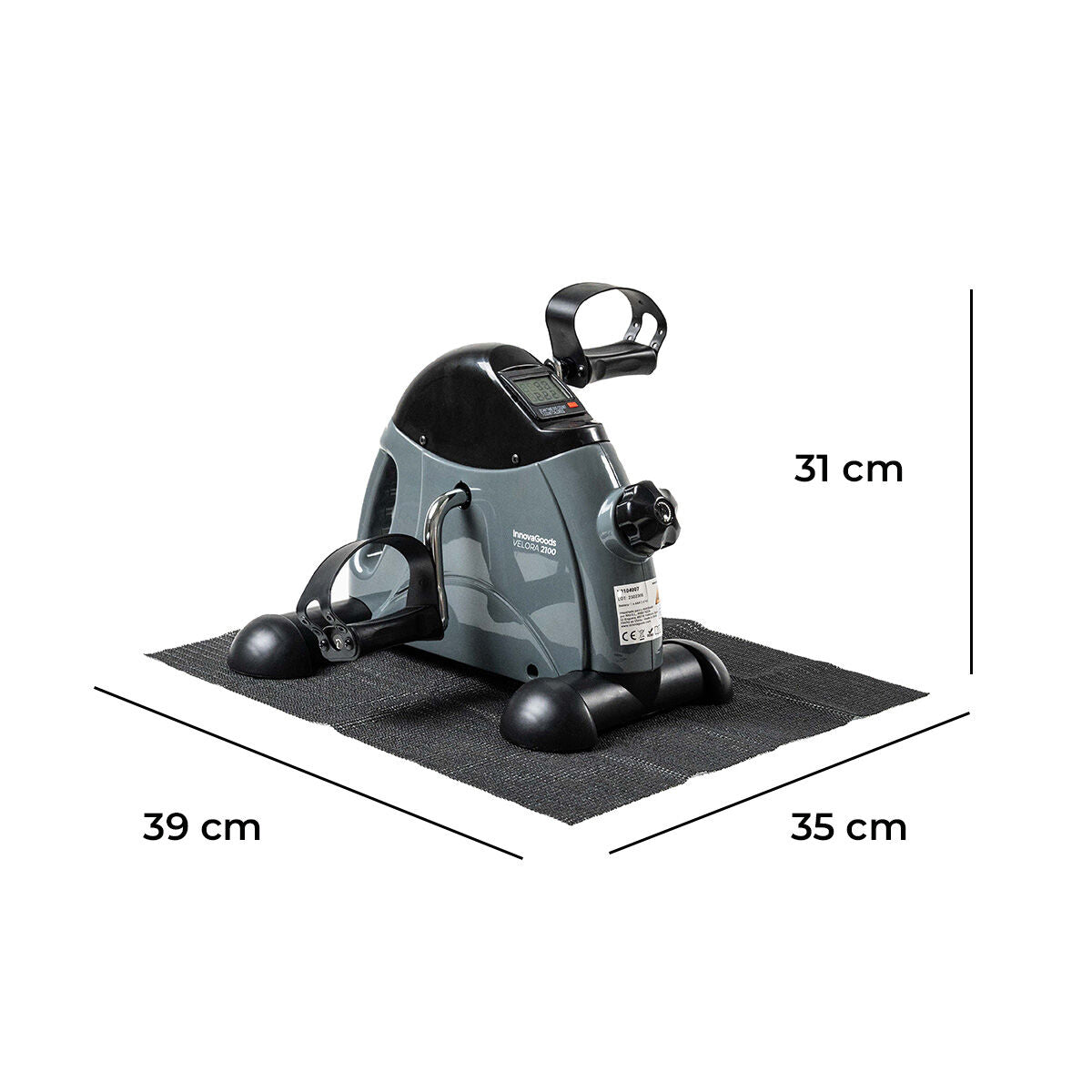 Pedaliera per Braccia e Gambe con Display e Tappetino – Allenati da Seduto
